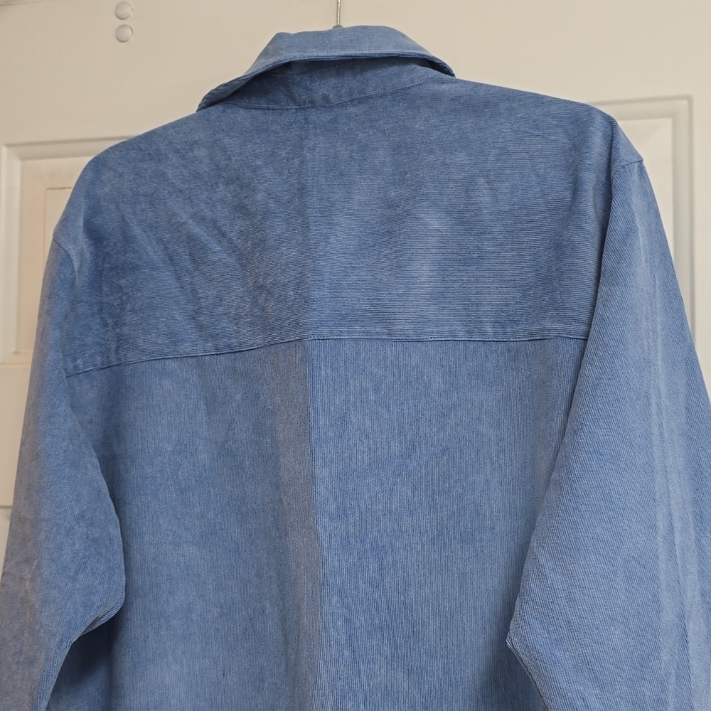ZARA NEW WOMAN OVERSIZED BUTTON DOWN SHIRT BLUE - Picture 7 of 9